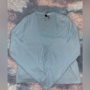 H&M Baby Blue Tie Cardigan